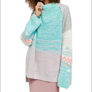 Free People Chunky Polar Combo Sweater